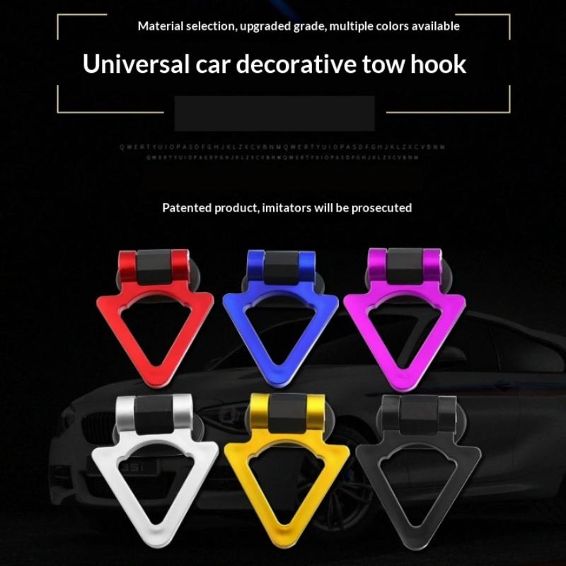 ABS Car Styling Trailer Hooks Simulation Racing Ring Bumper Sticker Decoration Tow Hook Sticker Universal Vehicle Towing Hook