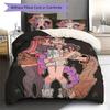 Kpop Dämonenjäger Muster Bettwäsche, Steppbett Set Steppbettbezug Kissenbezug Zuhause Geburtstagsgeschenk (1 Bettbezug + 2 Kissenbezüge, ohne Füllung)