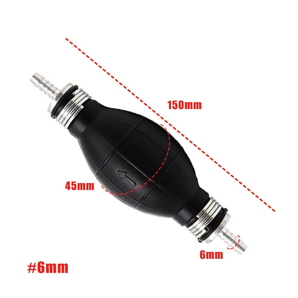 6mm/8mm/10mm/12mm Hand Fuel Pump Line Rubber Aluminum Hand Primer Bulb Diesel Oil Transfer Petrol for Car Boat Marine Outboard