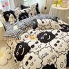 Cartoon Dormitory Three-piece Set Single Bedding Quilt Cover Double Bed Sheet Four-piece Set