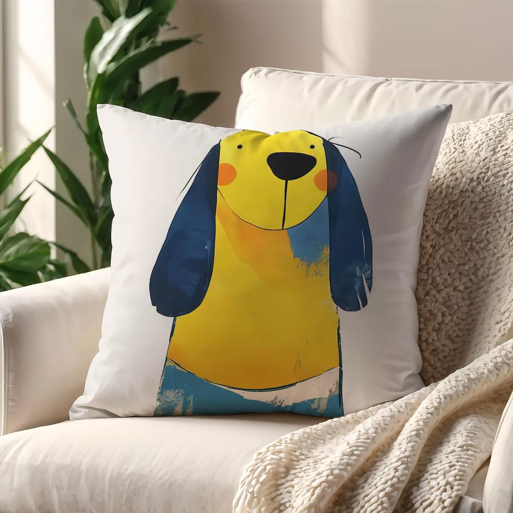 Cute Puppy PatternS cushion cover For Pillow Printing Sofa Decoration Home Car Room Coffee Shop Office Nordic Simplicity