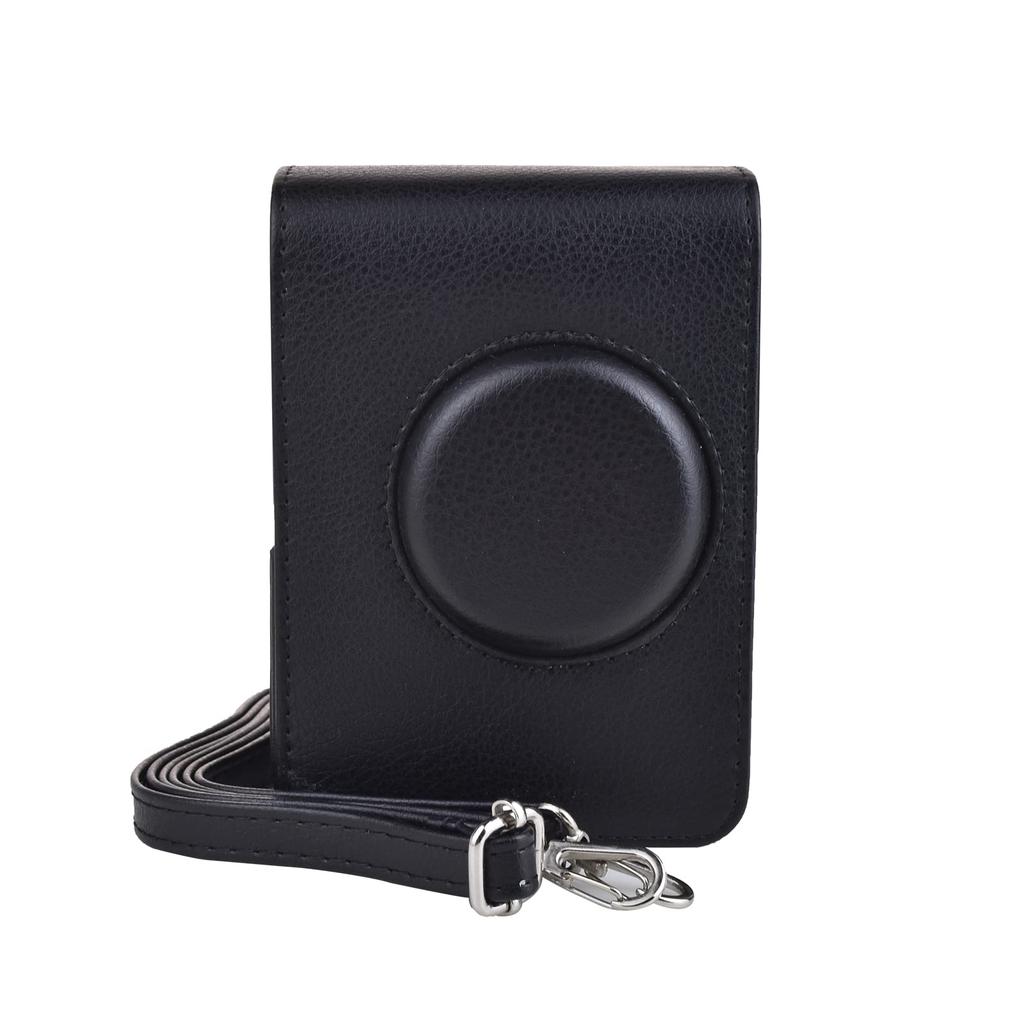 HIYQIN Instax Mini Evo Camera Camera Camera Protective Mini Evo Case with Shoulder Lychee Leather Vertical Style Case, Bag, Case, Strap, Pattern,
