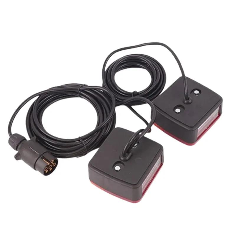 1 Set 12V Rear Towing Trailer Lightboard Tail Light 10m Cable 7 Pin Brake Stop License Number Plate Reflector Waterproof