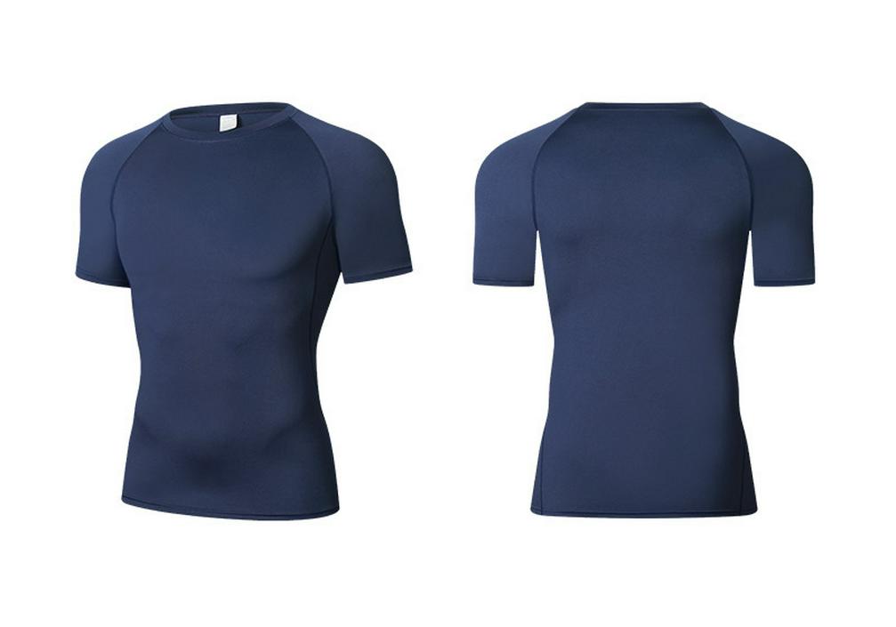 Herren Quick-Dry Siebenfarbige Kurzarm Body-Shaping Basisschicht für das Training