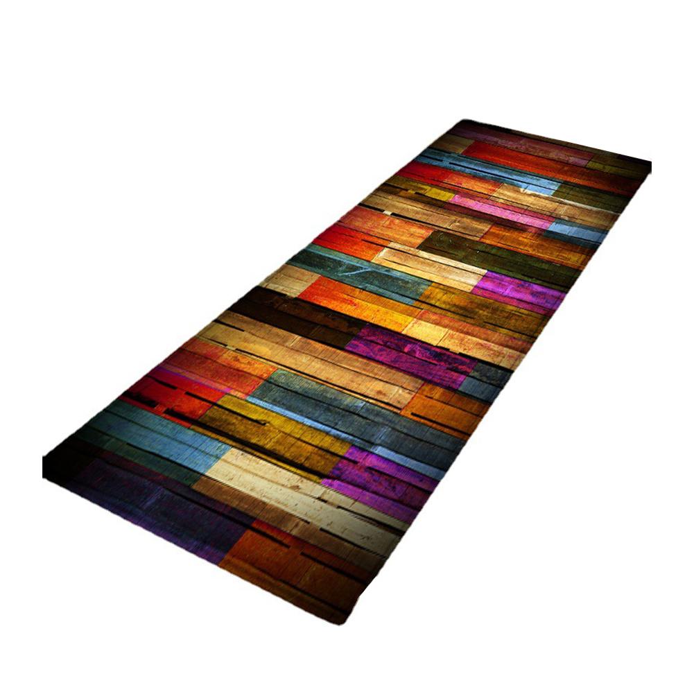 

Красочный коврик для кухни в ванной, коврик для прихожей, противоскользящий коврик, впитывающий воду, коврик для кухни, коврик для ванной с рисунком под дерево 400MMx600MM