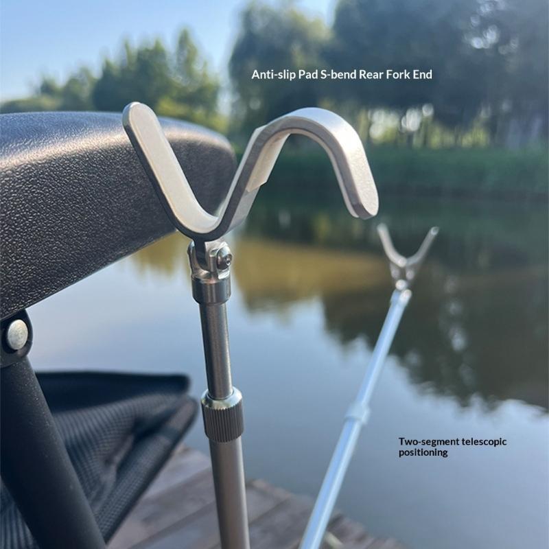 Aluminum Fishing Rod Support Stand Quick Setups Without Tool Ideal For Adventure And Camping Trip