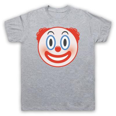 Clown Funny Emoji Happy Face Text Chat Icon Symbol Mens And Womens T-Shirt