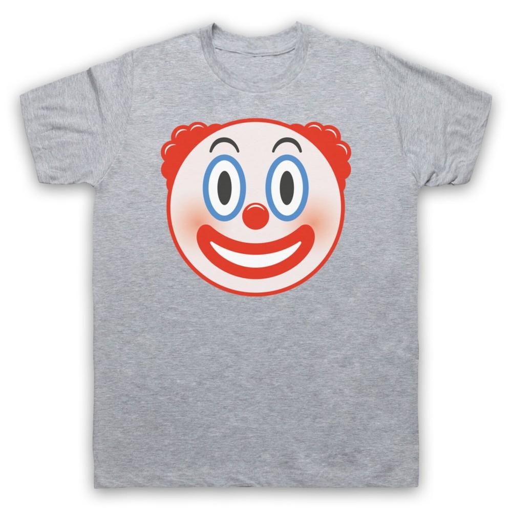 

Clown Funny Emoji Happy Face Text Chat Icon Symbol Mens And Womens T-Shirt 4XL