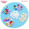 100 Pcs Mixed Color Resin Buttons for Sweater, Doll Clothes, Shoes, Hats, DIY Accessories, and Hand-Sewn Decorations