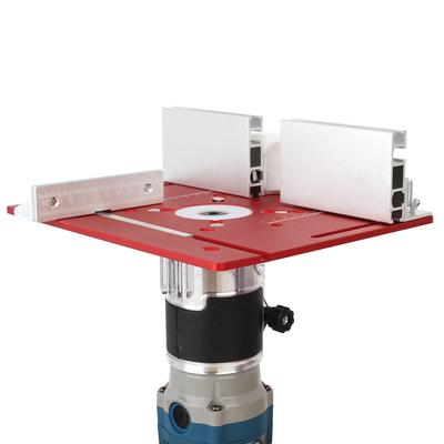 Placa Insertable de Aluminio para Mesa de Fresadora para Madera, Recortadora Eléctrica para Madera, Placa Abatible con Guía de Ingletes para Bancos de Trabajo DIY