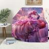 Cozy Flamingo Floral Print Flannel Throw Blanket - Soft, All-Season Knit with Digital Animal Design for Couch & TV, Hand Washabl