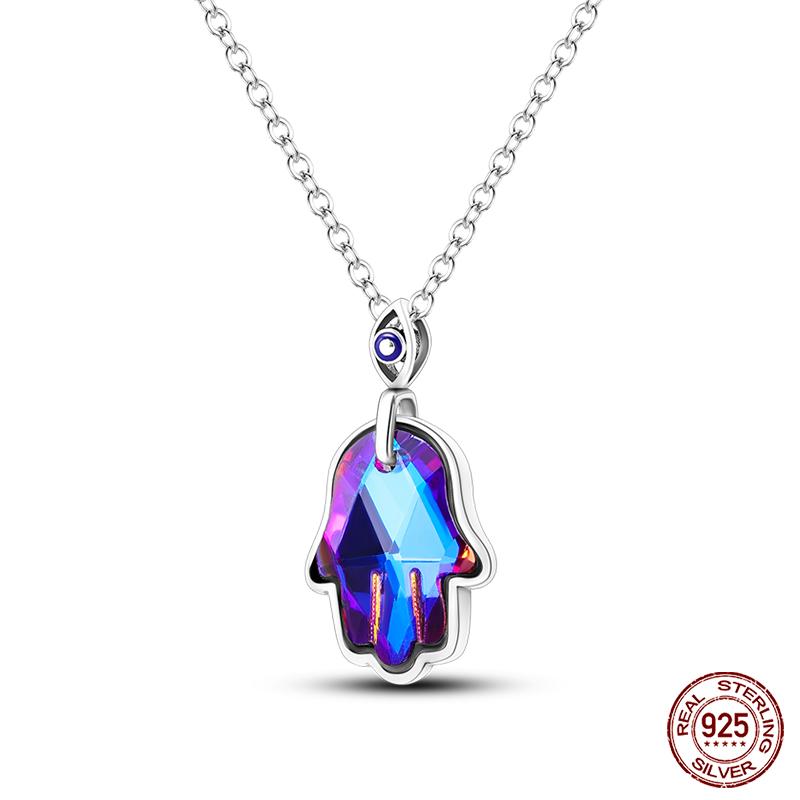 925 Silver Luminous Firefly Heart Shaped Zircon Pendant Necklace For Women Fashion Anniversary Birthday Jewelry Gifts