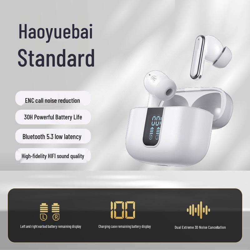 Y40 Bluetooth Earbuds: Dual Mic, ANC Noise Cancelling, ENC, In-Ear, Battery Display, High-Quality Sound, 5.4 Calls.