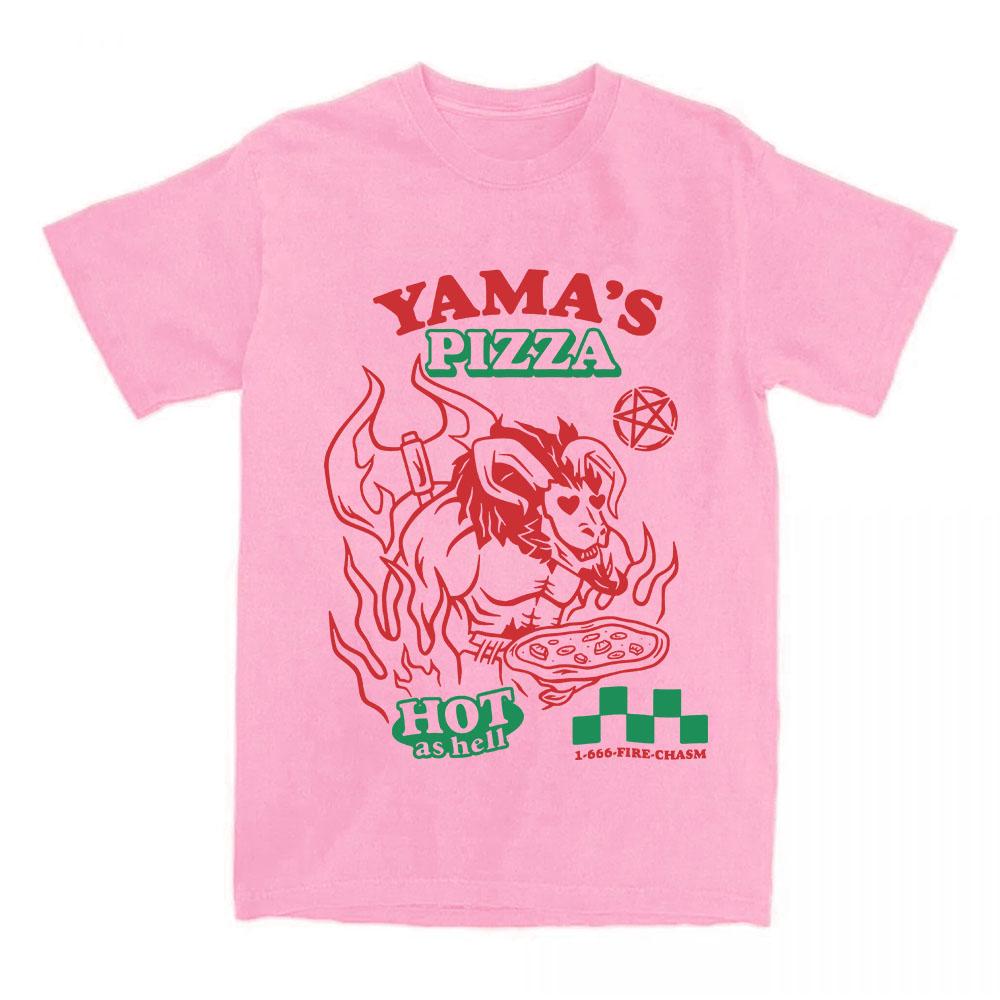 OSRS Yama's Pizza Tees Game Old School RuneScape Printing Tshirts Cotton Short Sleeve T-shirt Graphic Merch Casual