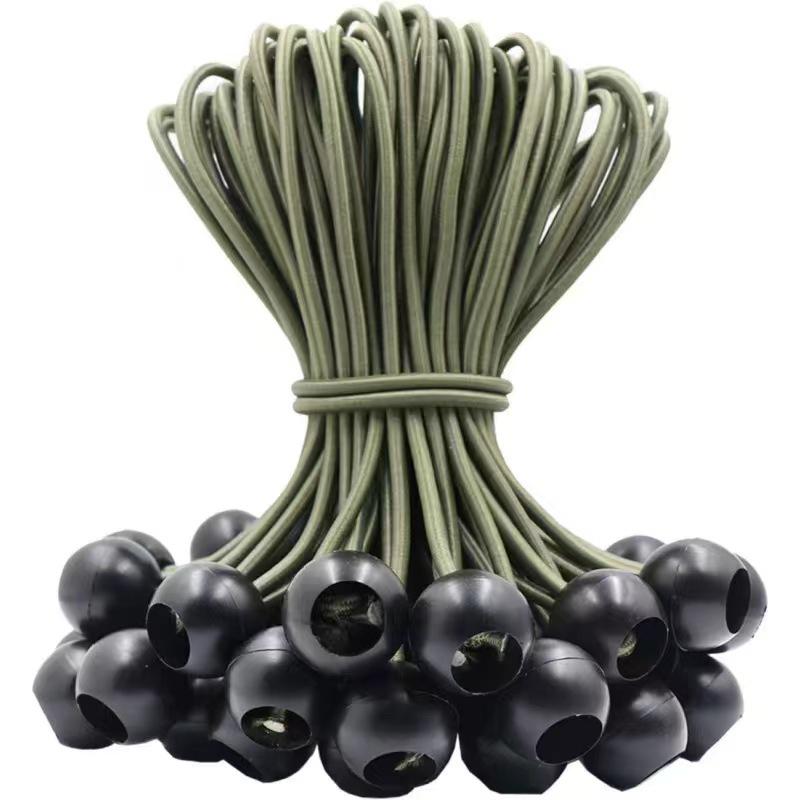 3.5mm Latex Silk Elastic Rope with Plastic Ball for Outdoor Tents and Trampolines