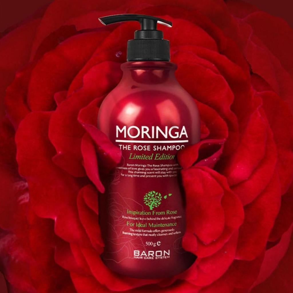 [Baron] Moringa Reparierendes / Erfrischendes Shampoo, Die Rose / Kirschblüte Limitierte Edition (1.000g) 1L