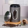 Stainless Steel Coffee Bean Storage Jar Candy, Tea, Spice Sealed Storage Jar with Visual Window and Lid Kitchen Storage Tools