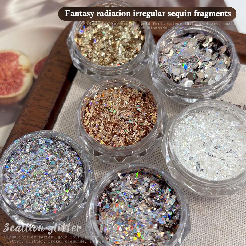 1Box Mini Sparkling Star Nail Glitter Sparkling Pentagram Nail Decoration Nail Salon Design Accessories DIY Nail Art Design