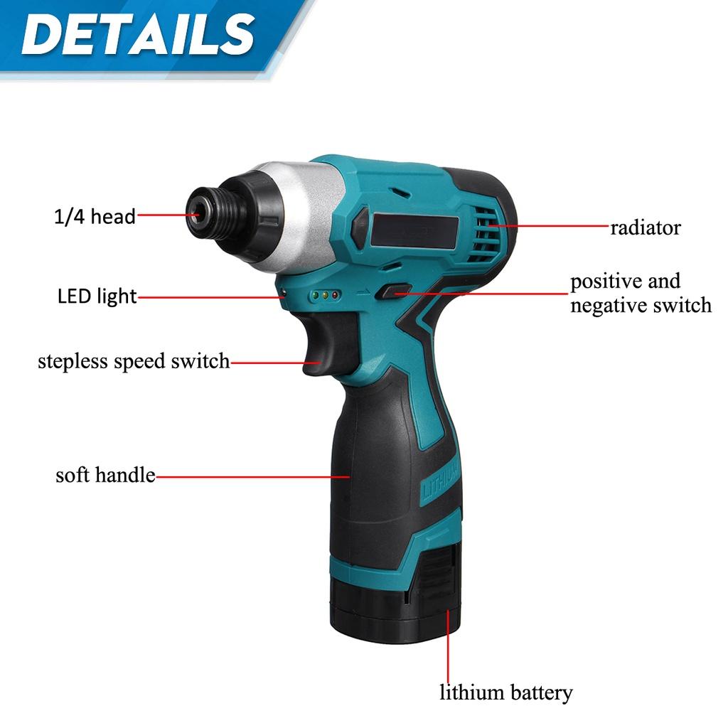 16.8V DC Wireless Impact Electric Cordless Screwdriver Power Tool New Electric Drill Drilling Machine Mini Hand Drill