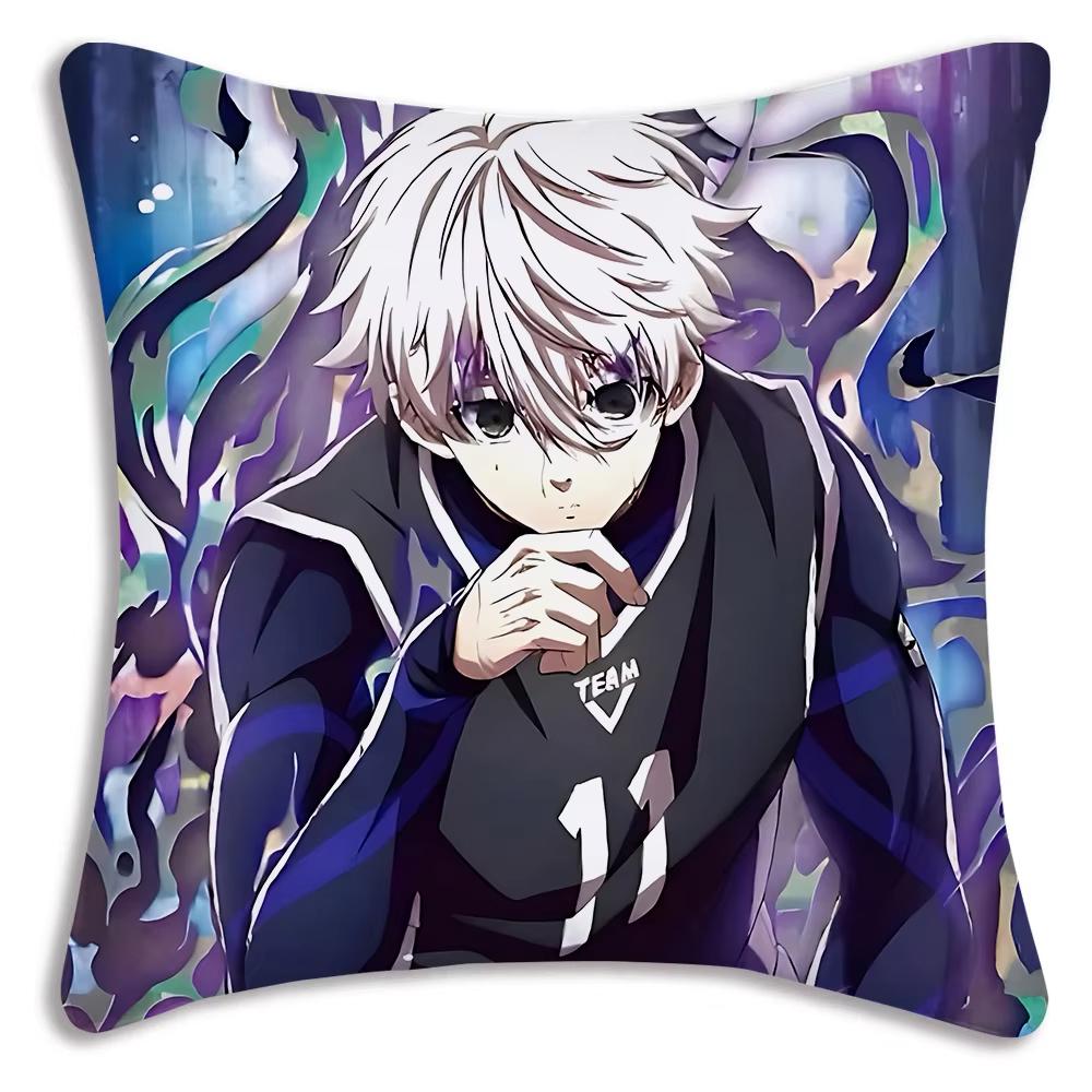 Anime Blue Lock Pillow Covers Cartoon Sofa Living Double-sided Printed Square Pillow Bedroom Room Decoration Pillowcase Gift