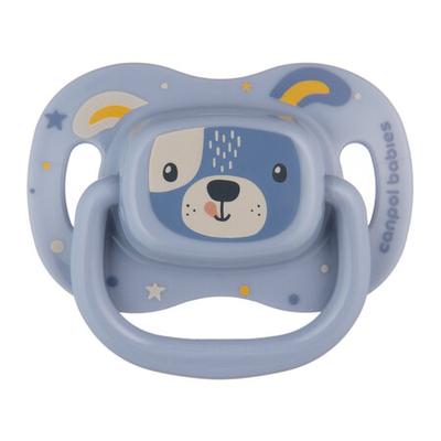 CANPOL 34/925 Silicone Soother 6-18 M Symmetrical Cute Animals Blue