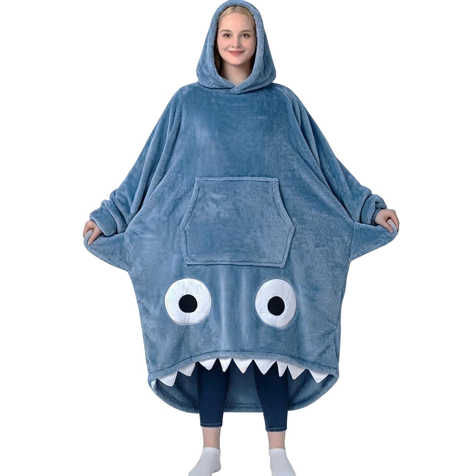 

Men s And Women s Hoodies, Blankets, Couple s Pajamas, Warm Home Animals, Extended Wide Pajamas One Size небо синє кольору