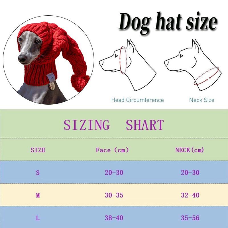 Julhundöverdrag Huvud Handstickad Mössa Vinterull Andningsbar Husdjursmössa Vinthund Stor Hund Mössa Hundtillbehör För Hundar