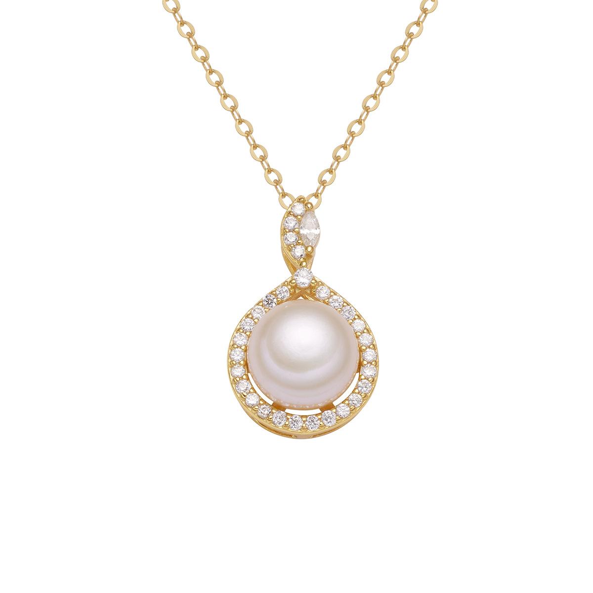 

S925 стерлингового серебра жемчужное ожерелье с настоящей любовью женская мода высокое чувство натуральный жемчужный кулон ключичная цепочка чувство 925 silver