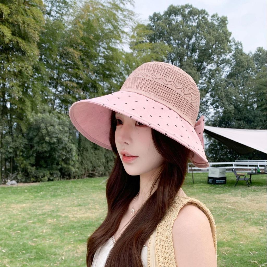Fashionable Versatile Bow Fisherman Hat For Women, Summer Outdoor Casual Sunshade Hat, Face-Enhancing Little Sun Hat
