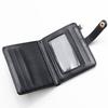 New Arrival Hot Sale Women'S Ultra-Thin Wallet Bifold PU Leather Card Clamp With Key Chain Zipper Document Package