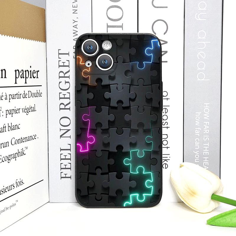 Stylish Artistic Puzzle Pattern Phone Case for iPhone 17 16 12 11 14 Plus 13 15 Pro Max Mini X XS Max XR Shockproof Soft Covers