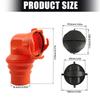 Rotatable 90 Degree Sewer Hose Adapter For Mobile Sanitation Marine Toilet Drainage Orange Plastic Fitting Leak Proof Design