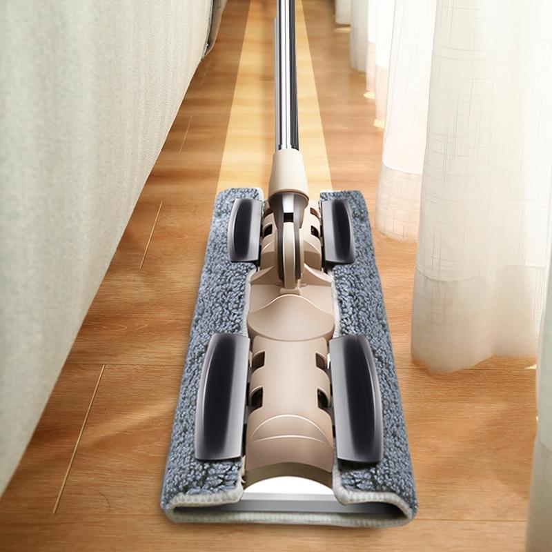 Lazy Floor Flat Wringer Mop Household Free Hand-Washing Dry and Wet Dual Purpose Mopping Artifact Tile Floor Household Cleaning