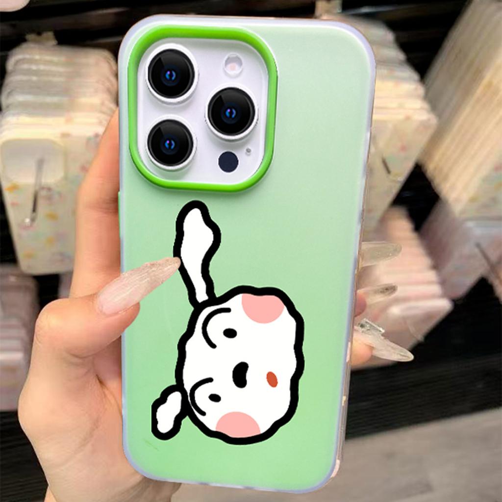 Jelly Two-in-one Mobile Phone Case Internet Celebrity Couple Cartoon Ins Style Mobile Phone Case High-end Large Hole Anti-fingerprint