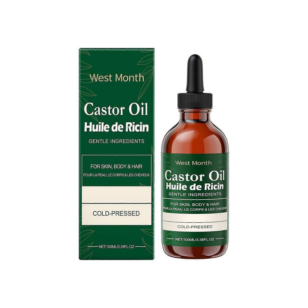 West Month Castor Oil Care Essential Oil For Eyelashes, Eyebrows, Hair And Skin Moisturizing, Light And Multi-Functional Care Oil
