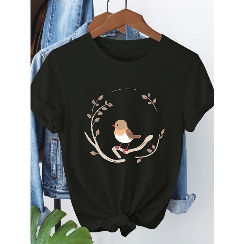 

Женская черная футболка с коротким рукавом, легкая футболка прямого кроя для повседневной носки, отдыха и уличного стиля - Тема: Основа повседневного образа S чёрный