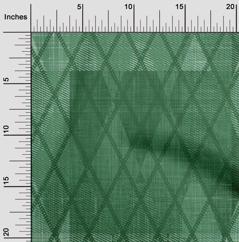 oneOone Bavlna Flex Forest Zelená látka Argyle Potřeby pro prošívání Tisk Šicí látka By The Yard 40 Inch