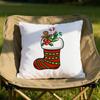 red socks Merry Chrismas Cushion Cover Soft Reversible Durable Pillow Cover MultiScene Use for Home Car Daily Comfort