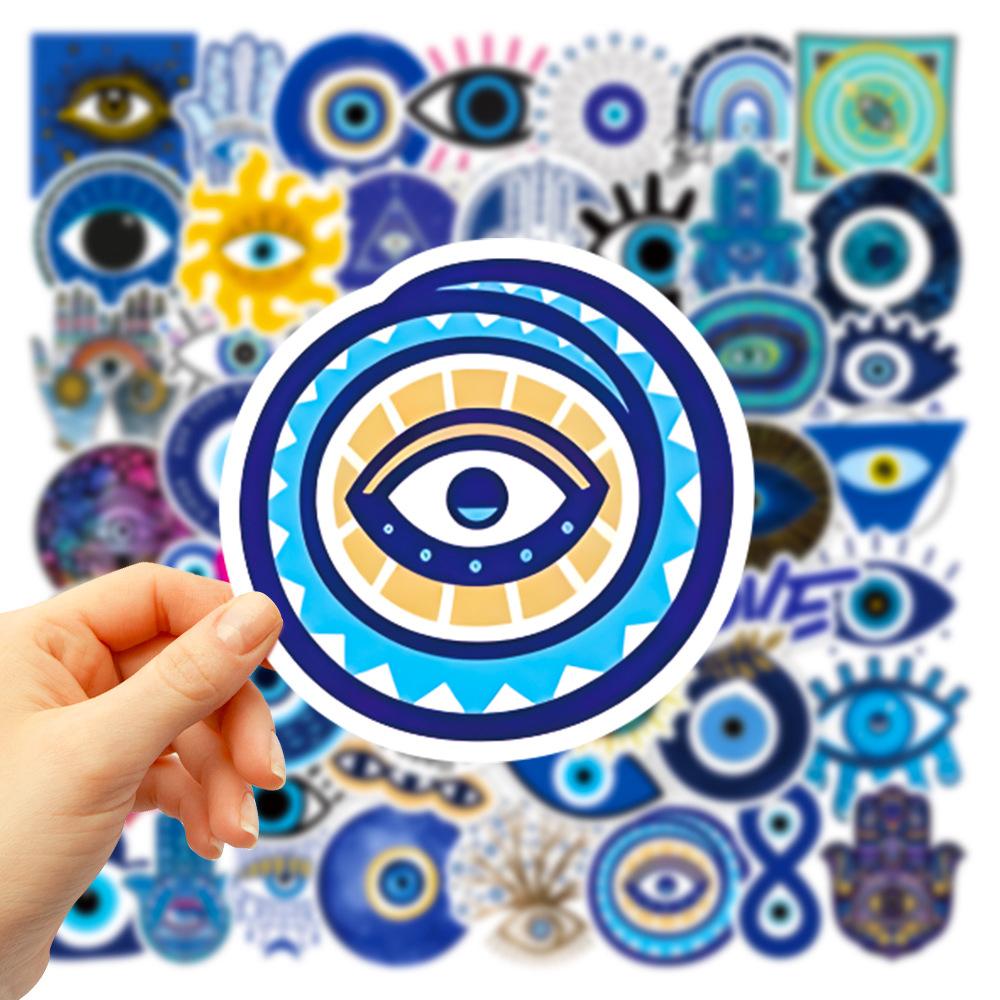 10/30/50pcs Evil Eye Cartoon Stickers Cool Turkish Graffiti Decals DIY Notebook Stationery Luggage Waterproof Aesthetic Sticker