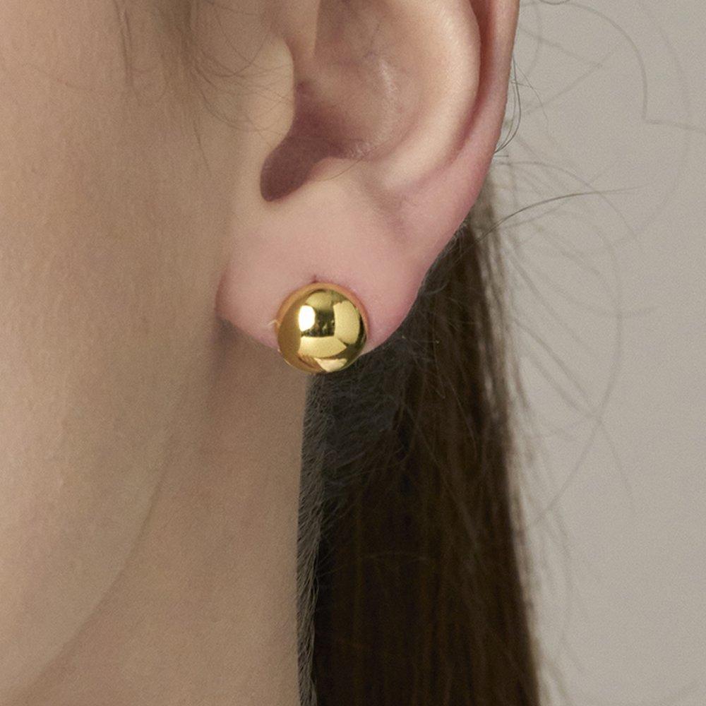 Mimij 925 Silver Buffing Ball Earrings S