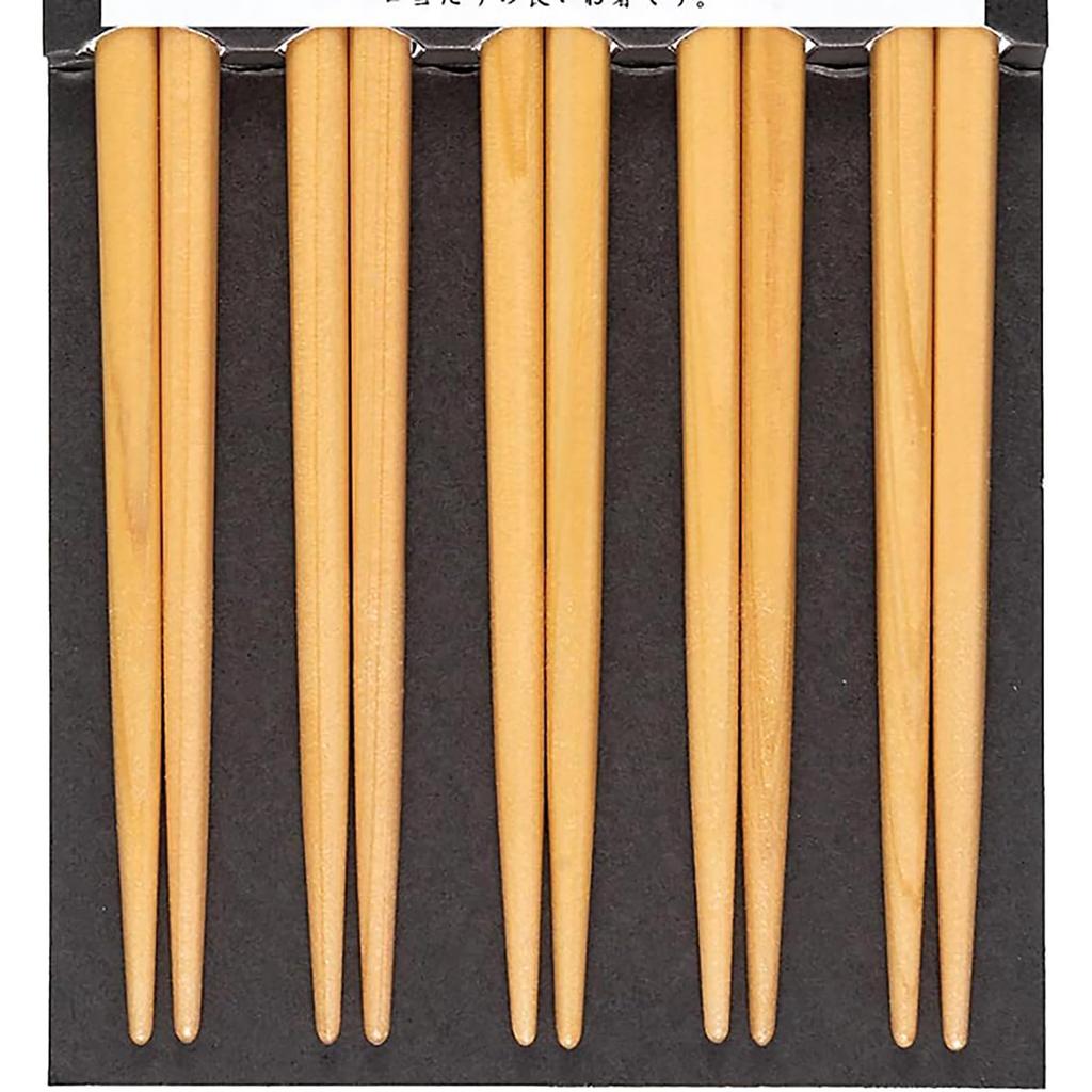 Sunlife Dishwasher 5 Piece For Commercial For Wajima Made In Japan Chopsticks, Safe, Anti-Slip, 22.5cm, Set, Use, Guests, Natural, S-03444