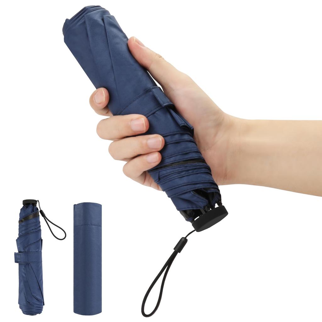 ZOMAKE Folding UV Heat UV Rain or with Storage Case Umbrella, Ultra-lightweight, 165g, Compact, UPF50+ Protection, Sunshade, Shielding, Protection,
