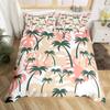3D Tropical Coconut Palm Tree Duvet Cover Microfiber Nature Paradise Plant King Bedding Set Exotic Beach Scenery Comforter Cover