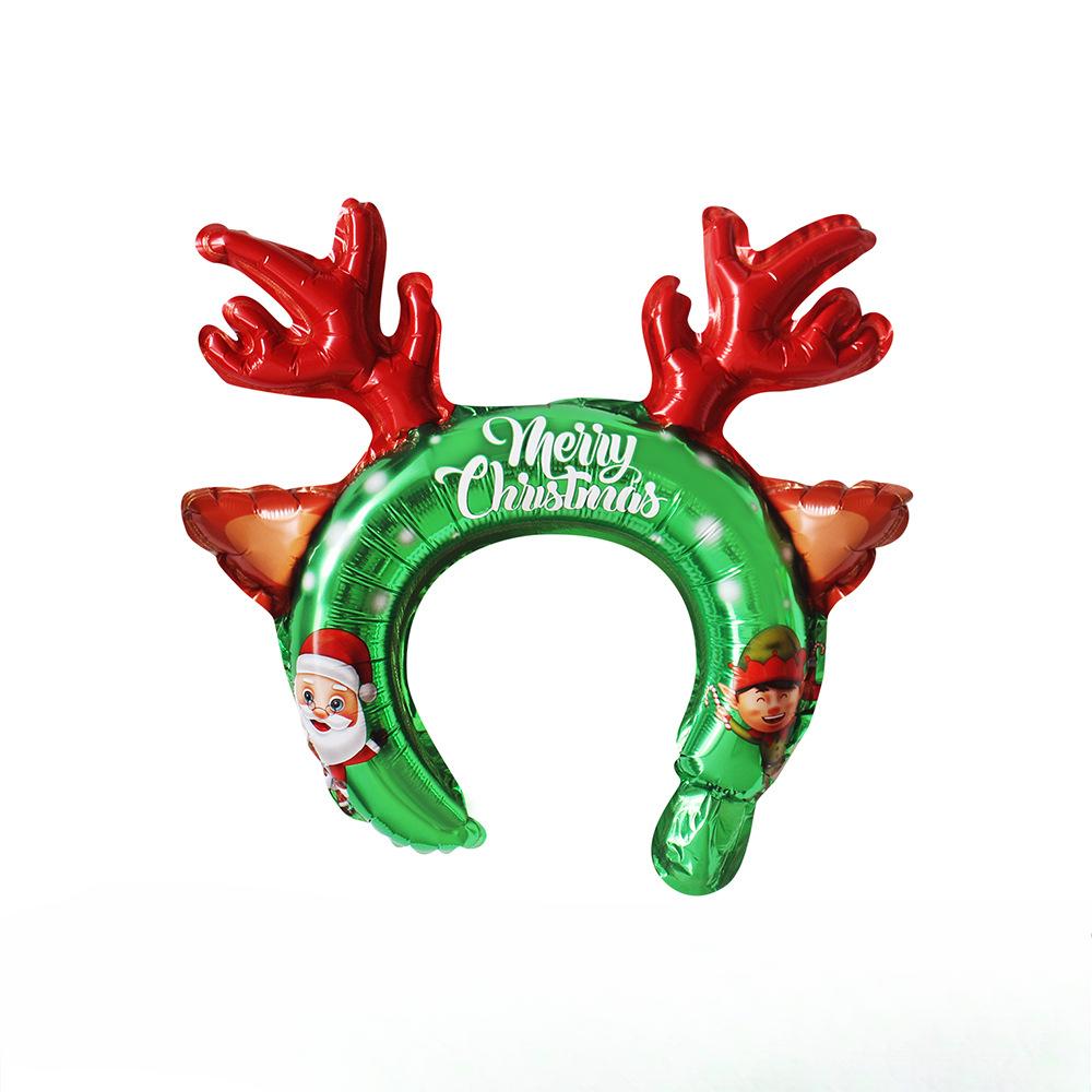 5pcs Christmas Hair Clasp Balloons Christmas Headdress Balloons Santa Claus Christmas Decorations Christmas Party Decorations