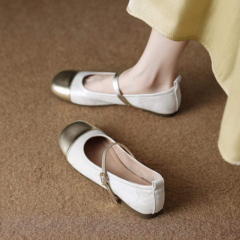 638-18 Mary Jane women's shoes 2025 autumn new flat-soled single shoes shallow beanie shoes summer shoes