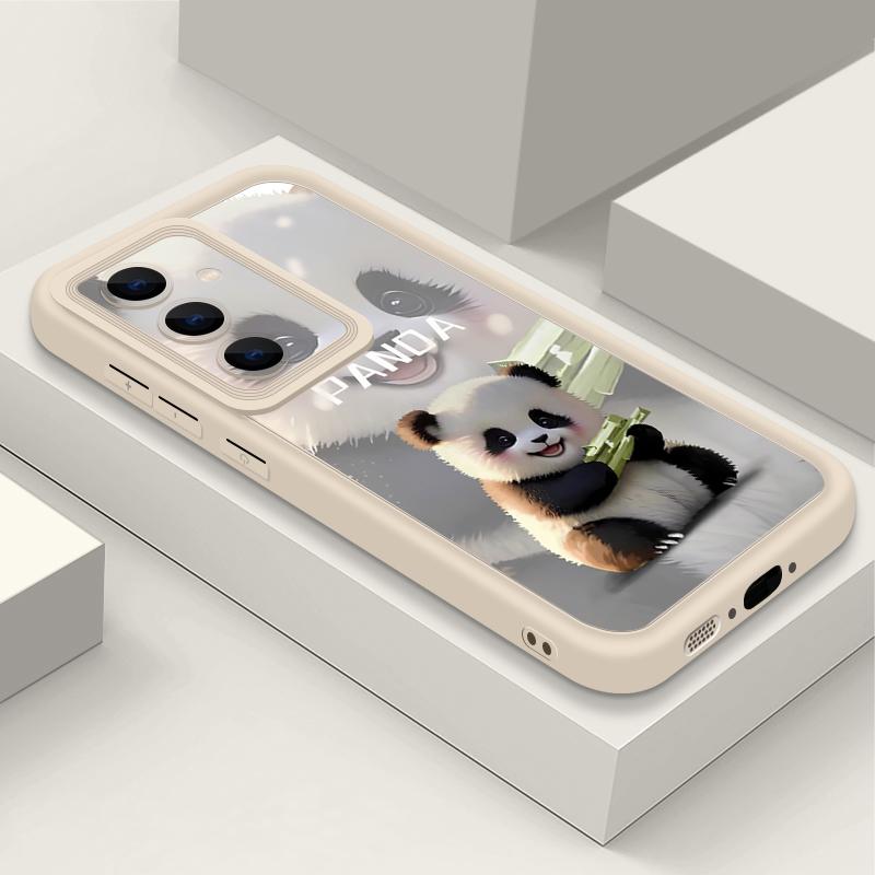 Lovely Baby Panda Pattern Case For Samsung Galaxy A57 A37 A17 A56 A36 A26 A16 5G A55 A35 A15 A54 S21 FE S22 S23 S24 Plus S25 Edge S26 Ultra Cover