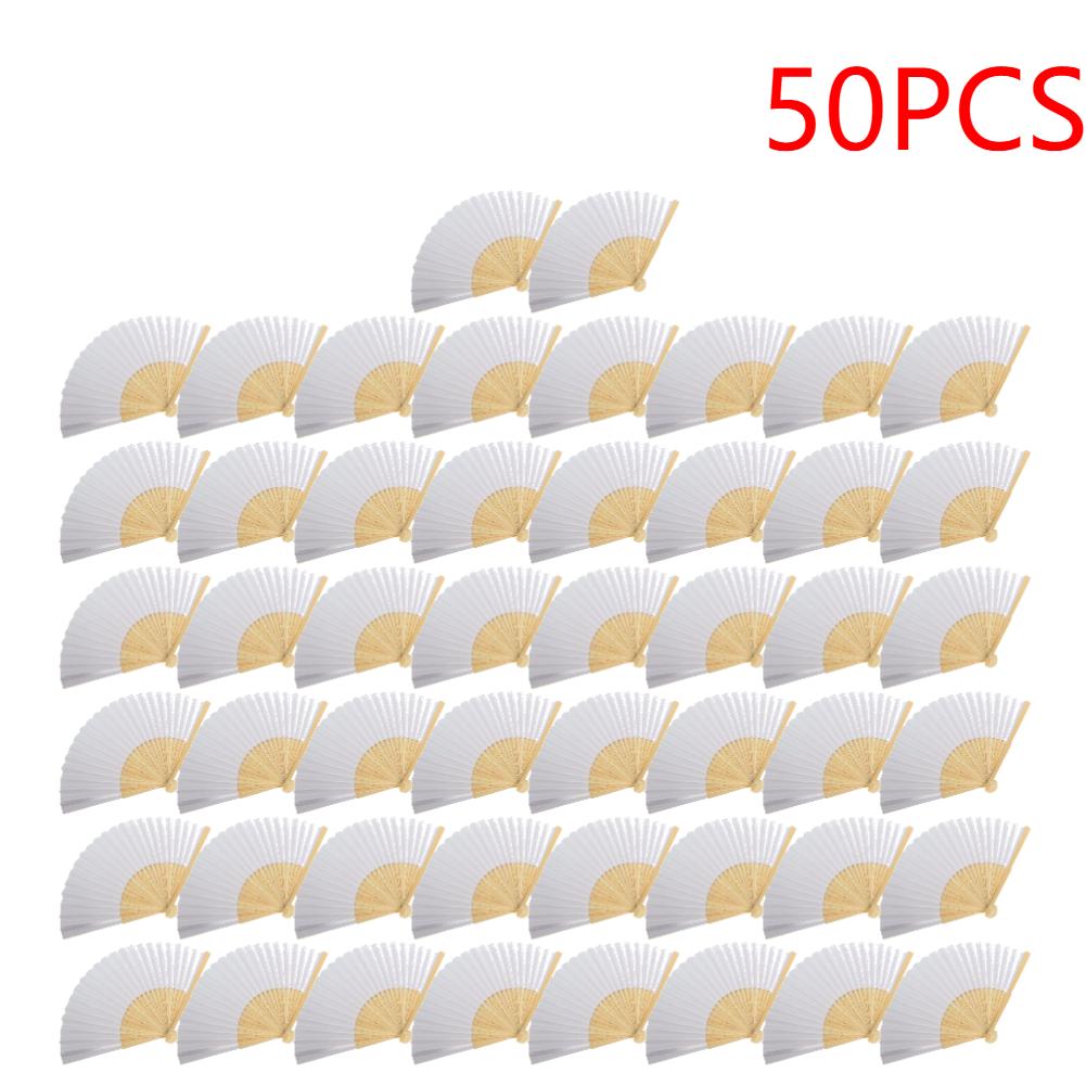 Leere Weiße DIY Papier Dekorative Fächer Hand Übung Papierfächer Handbemalt Personalisiert Elegant Kreativ für Tanz Cosplay Requisiten