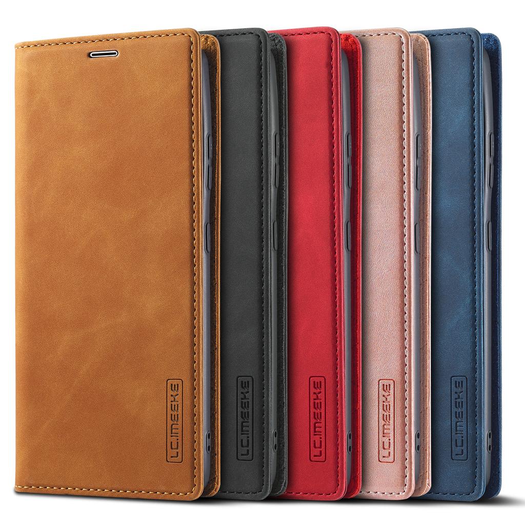 Ledertasche für iPhone 15 14 13 12 11 Pro Max XR XS SE 8 7 Plus Mini Matte Magnetic Flip Wallet Kartenhalter Telefonabdeckung