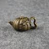 Antique Collection Pure Copper Pumpkin Small Teapot Mini Ornament Home Gift