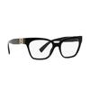 Versace Solid Color Temple Acetate Irregular Optical Frame Women's Black 5234962 VE3294GB1-Black 53